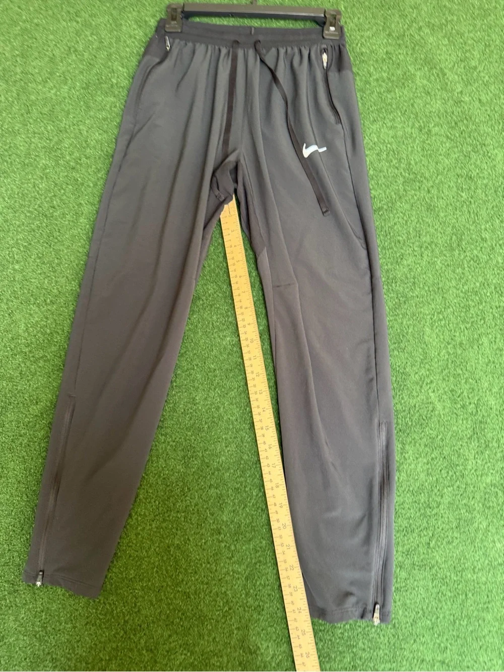 Nike Black Slim Dri-FIT Jogger Pants with White Swoosh